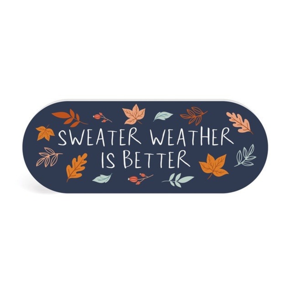 Shape Sign - Sweater Weather Fall Leaves